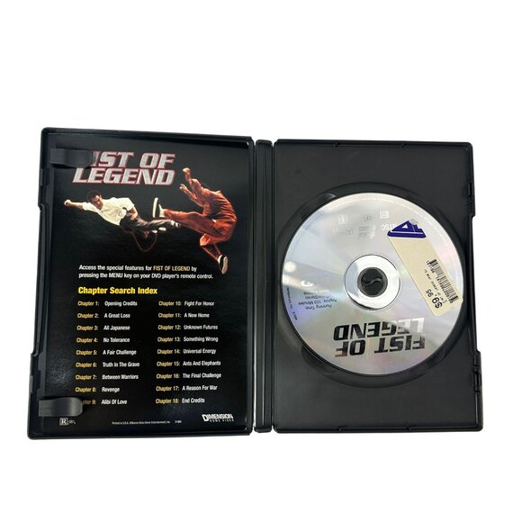 Jet Li Fist Of Legend DVD 1994 Action Martial Arts Rated R Widescreen 103 Mins - Picture 3 of 6